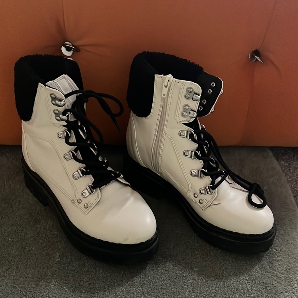 GBG Platform Boots in White